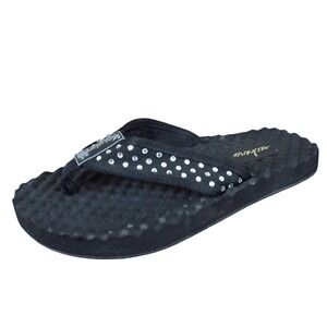 Skechers Cali Works-Kiss And Run Women Shoe Thong Sandal Size 8 Casual Black